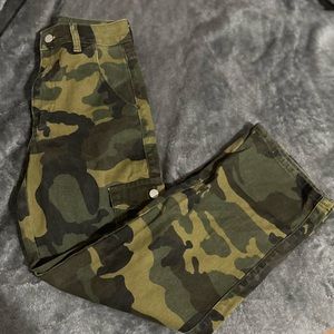 Camo Print Cargo Jeans